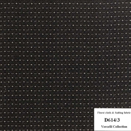 D614/3 Vercelli CXM - Vải Suit 95% Wool - Nâu Hoa Văn